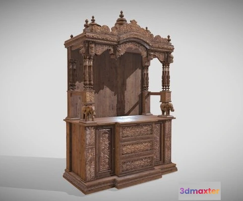 1532426 - PBR Game 3D Models - Home Mandir Radakhy 3D Max