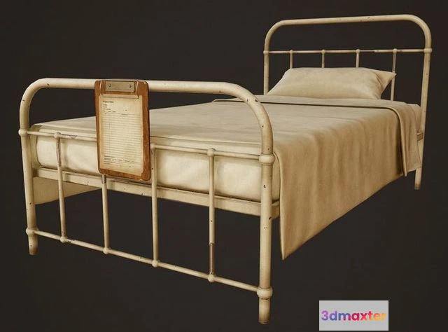 1532436 - PBR Game 3D Models - Hospital Bed 3D Max