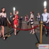 1532448 - PBR Game 3D Models - Stylized Lowpoly People Casual Pack Vol5 3D Max