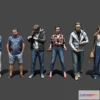 1532450 - PBR Game 3D Models - Stylized Lowpoly People Casual Pack Vol6 3D Max