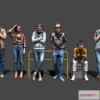 1532452 - PBR Game 3D Models - Stylized Lowpoly People Casual Pack Vol8 3D Max