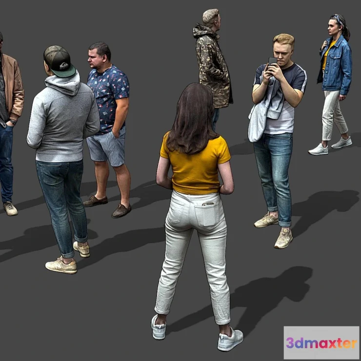 1532460 - PBR Game 3D Models - Stylized People Pack Vol1 3D Max