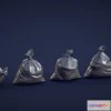 1532472 - PBR Game 3D Models - Stylized Trash Garbage Bags Low Poly 3D Max