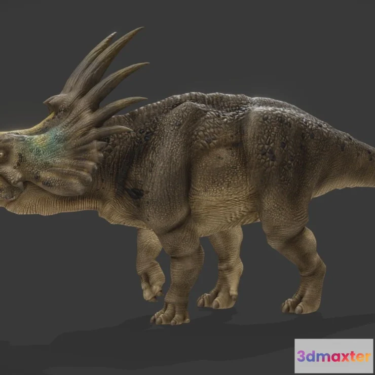 1532484 - PBR Game 3D Models - Styracosaurus Albertensis Rigged Animtd V 3D Max