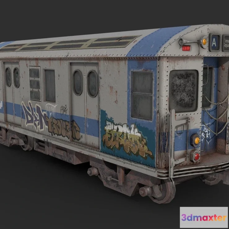 1532492 - PBR Game 3D Models - Subway Train 3D Max