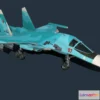 1532498 - PBR Game 3D Models - Sukhoi Su 34 Fullback 3D Max