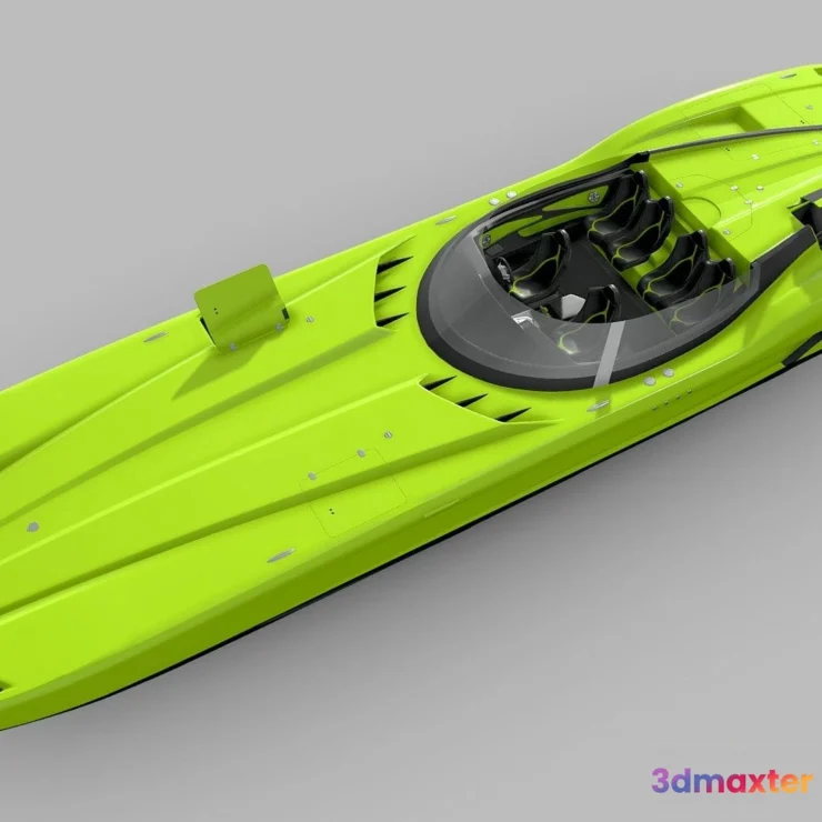 1532522 - PBR Game 3D Models - Superveloce Speedboat Lamborghini Style 3D Max