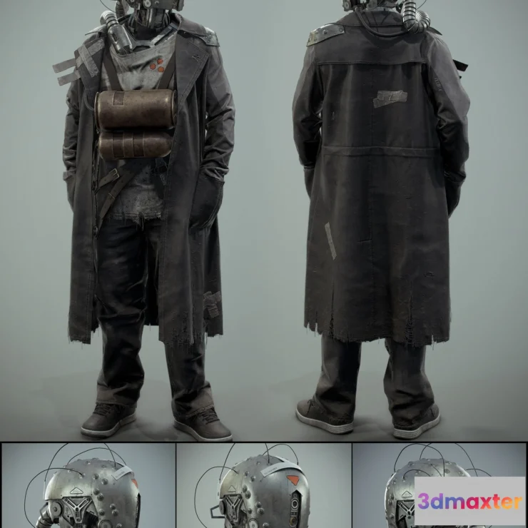 1532532 - PBR Game 3D Models - Survivor Cyborg 1 3D Max