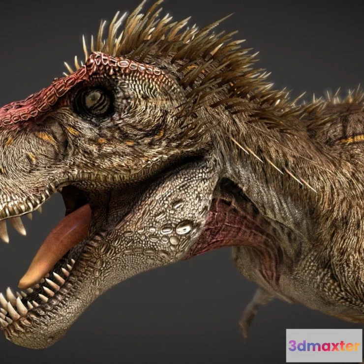 1532556 - PBR Game 3D Models - T Rex Feathered Classic 3D Max