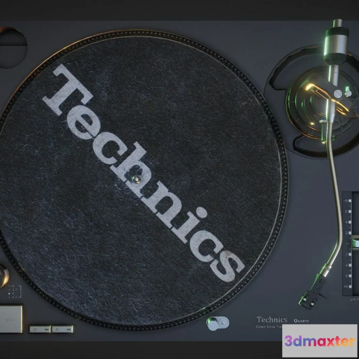 1532594 - PBR Game 3D Models - Technics Sl 1210Mk2 3D Max