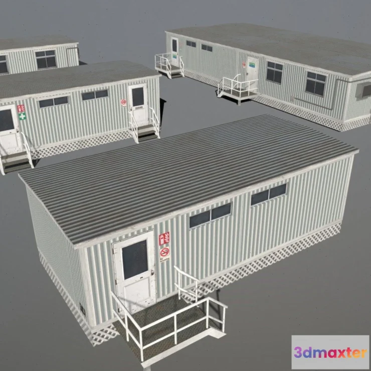 1532600 - PBR Game 3D Models - Temporary Portable Buildings 3D Max