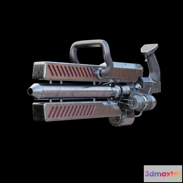 1532608 - PBR Game 3D Models - Terminator Genisys Plasma Minigun 3D Max