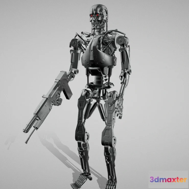 1532612 - PBR Game 3D Models - Terminator T 800 3D Max