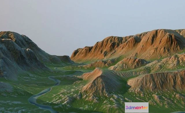 1532622 - PBR Game 3D Models - Terrain hills mountains 3D Max