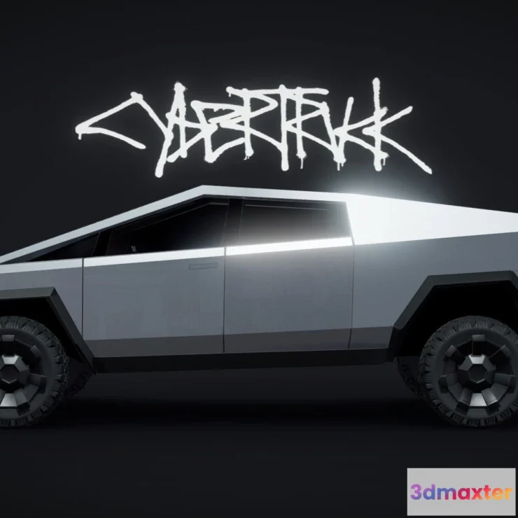 1532624 - PBR Game 3D Models - Tesla Cybertruck 3D Max
