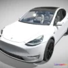 1532626 - PBR Game 3D Models - Tesla Model Y White With Interior 3D Max