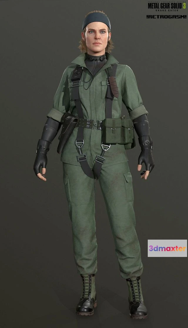 1532658 - PBR Game 3D Models - The Boss from Metal Gear Solid 3 Snake Eater 3D Max