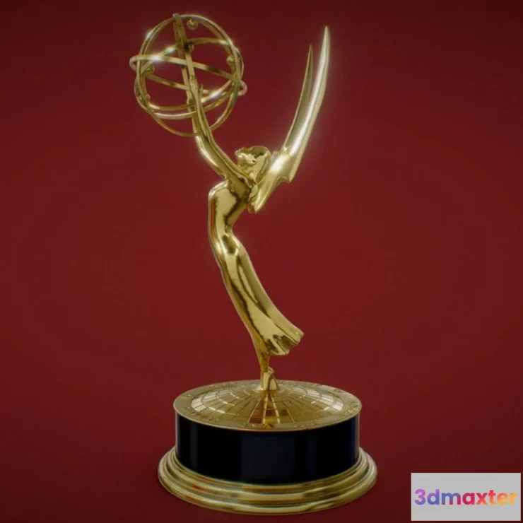 1532670 - PBR Game 3D Models - The Emmy Awards Statuette Trophy 3D Max