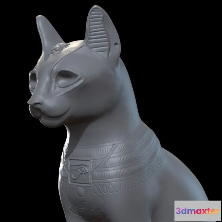1532674 - PBR Game 3D Models - The Gayer Anderson Cat 3D Printing 3D Max