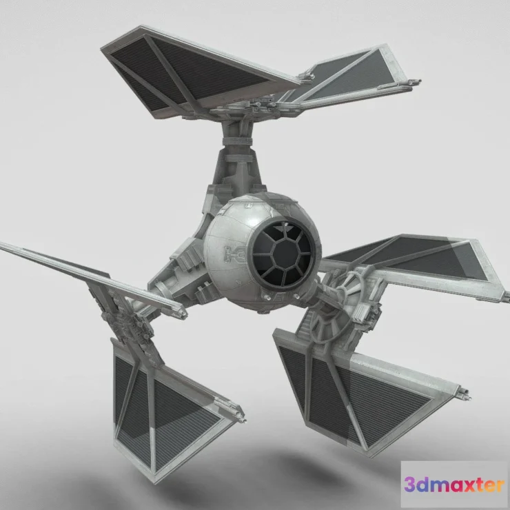 1532738 - PBR Game 3D Models - Tie Defender 3D Max