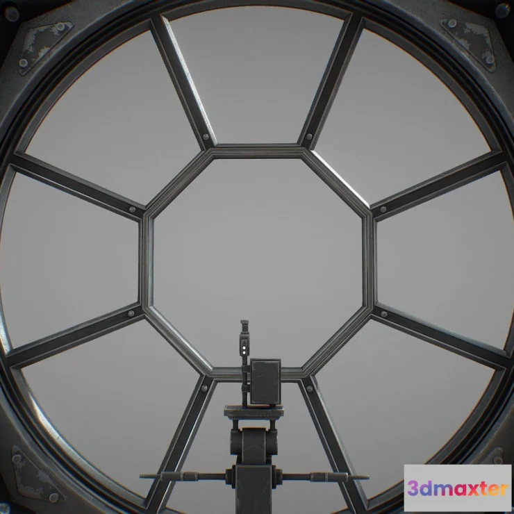 1532740 - PBR Game 3D Models - Tie Fighter Cockpit 3D Max