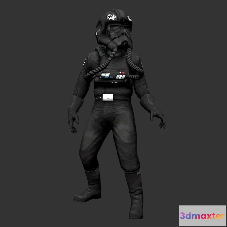 1532746 - PBR Game 3D Models - Tie Pilot 3D Max