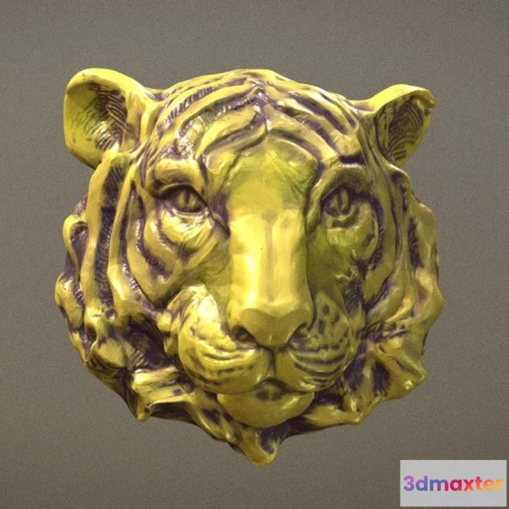 1532752 - PBR Game 3D Models - Tiger Relief Sketch01 3D Max