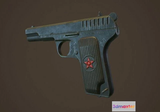 1532762 - PBR Game 3D Models - Tokarev TT 33 3D Max