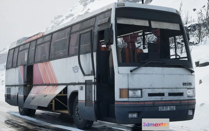 1532784 - PBR Game 3D Models - Tourists Bus 3D Max