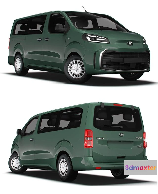 1532800 - PBR Game 3D Models - Toyota ProACE Verso Electric Long 2024 3D Max