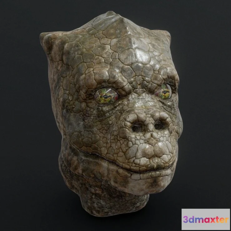 1532818 - PBR Game 3D Models - Trandoshan Pilot Head Wip 3D Max