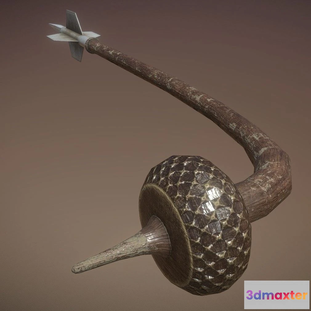 1532852 - PBR Game 3D Models - Tusken Raider Gaffi Stick 3D Max