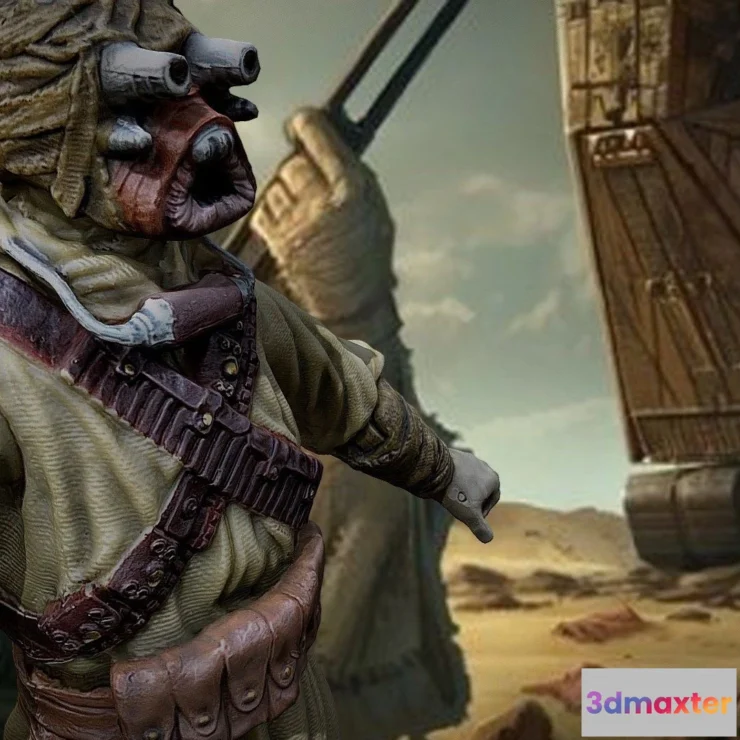 1532856 - PBR Game 3D Models - Tusken Raider Iphone Scaniverse 3D Max