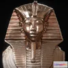 1532860 - PBR Game 3D Models - Tutankhamun Mask Wall Deco 3D Printing 3D Max