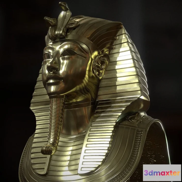 1532864 - PBR Game 3D Models - Tutankhamuns Mask V4 G 3D Max