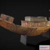 1532870 - PBR Game 3D Models - Tutankhamuns Treasures Boat I 3D Max