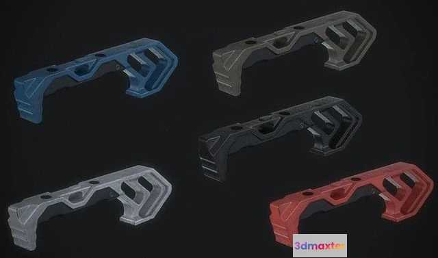 1532878 - PBR Game 3D Models - Tyrant Designs MOD Foregrip AR10 AR15 3D Max