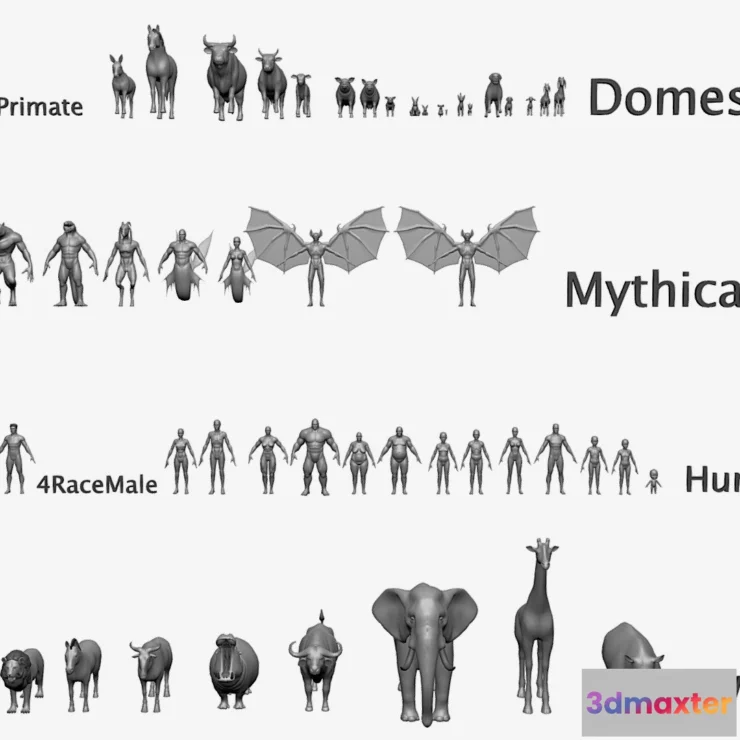 1532888 - PBR Game 3D Models - Ultimate Basemesh Colelction Topology Uv Map 3D Max