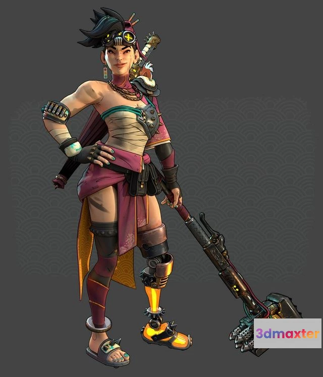 1532892 - PBR Game 3D Models - Umi Hagane - The Blacksmith 3D Max