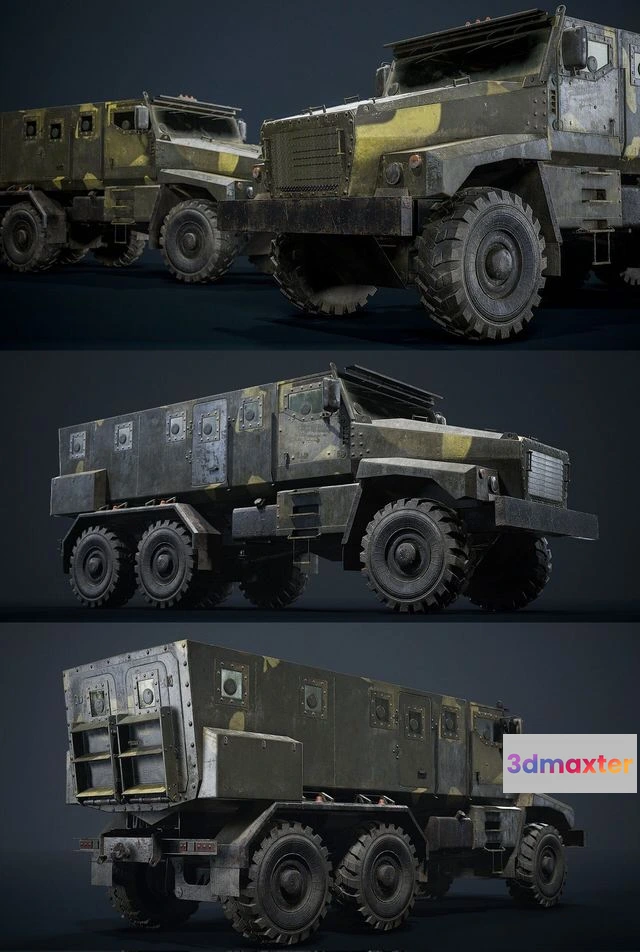 1532918 - PBR Game 3D Models - Ural-4320-VV 3D Max