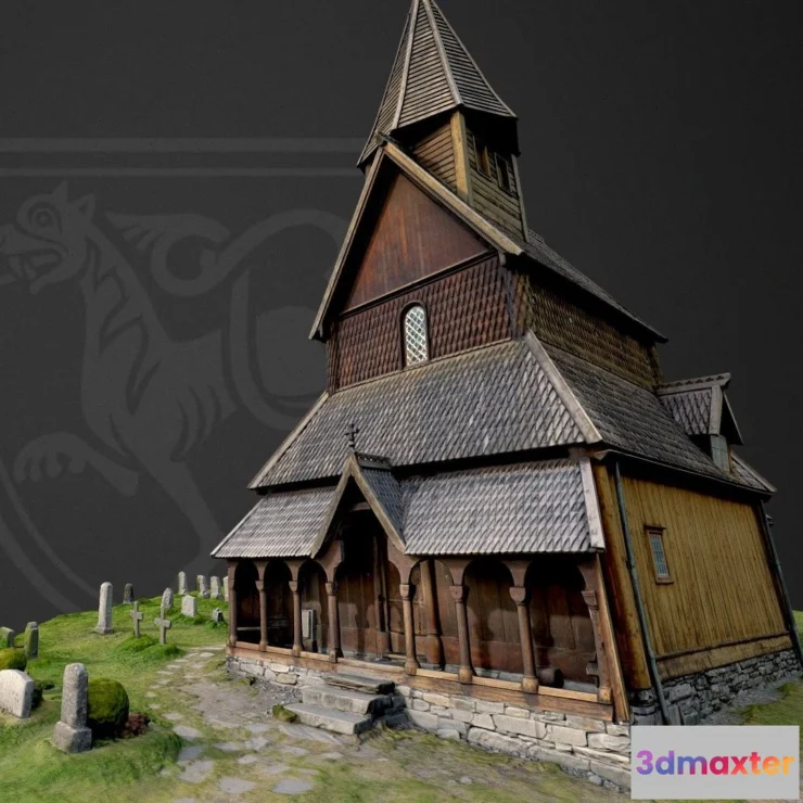 1532922 - PBR Game 3D Models - Urnes Stavkirke 3D Max