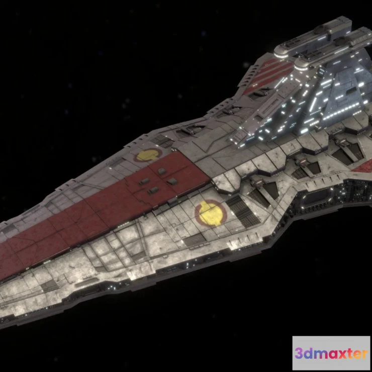 1532966 - PBR Game 3D Models - Venator Class Republic Star Destroyer 3D Max