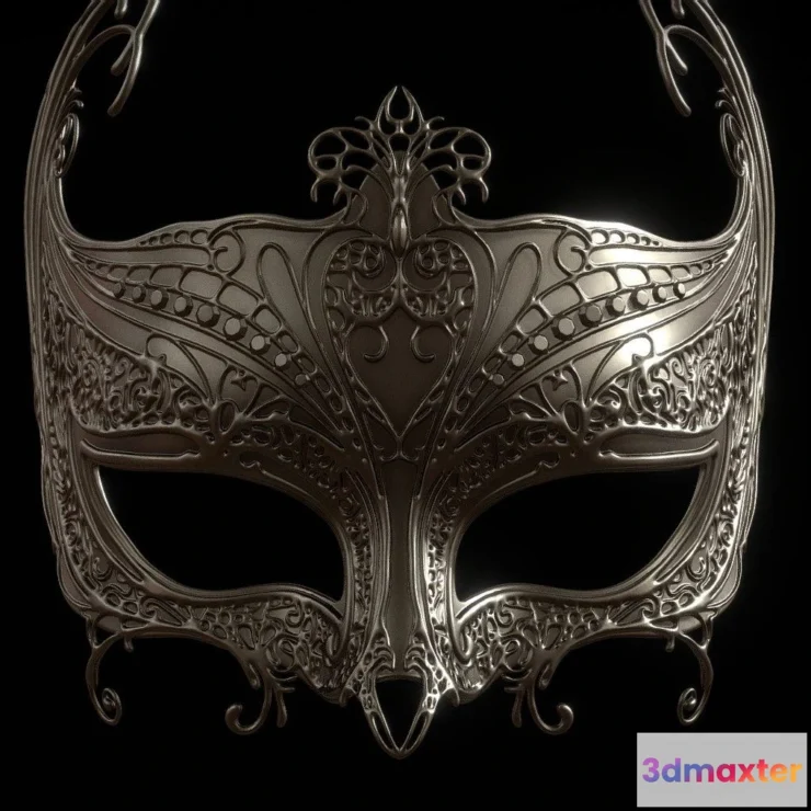 1532974 - PBR Game 3D Models - Venetian Mask V 3D Max