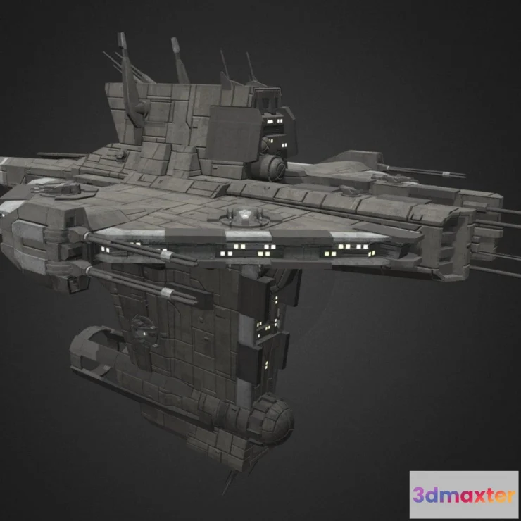 1532978 - PBR Game 3D Models - Vengeance Frigate Allan Seckora 3D Max