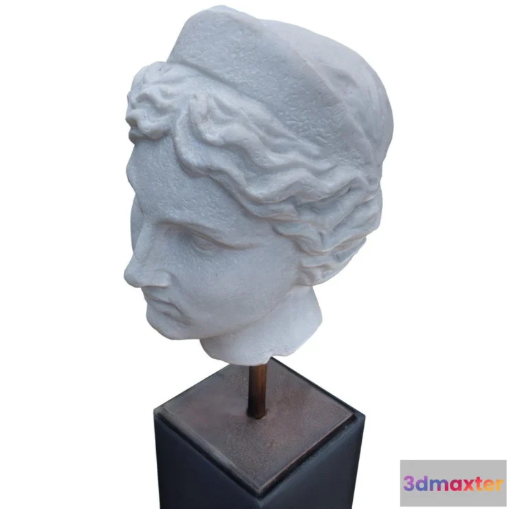 1532980 - PBR Game 3D Models - Venus Female Head On A Podium 3D Max