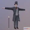 1532992 - PBR Game 3D Models - Victorian Gent Rigged 2 Maps 1 Model 3D Max