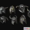 1532998 - PBR Game 3D Models - Viking and medieval helmets collection 3D Max