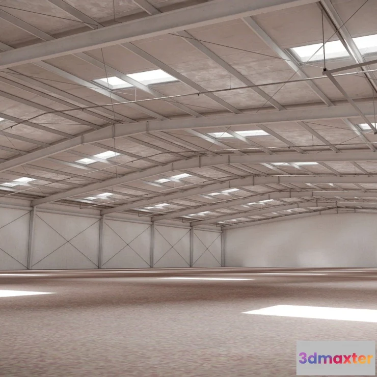 1533042 - PBR Game 3D Models - Vr Exposition Room Baked 3D Max