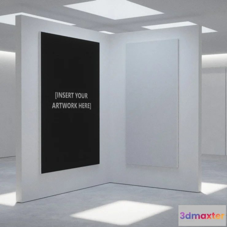 1533044 - PBR Game 3D Models - Vr Gallery For Design Painting Showcase 3D Max