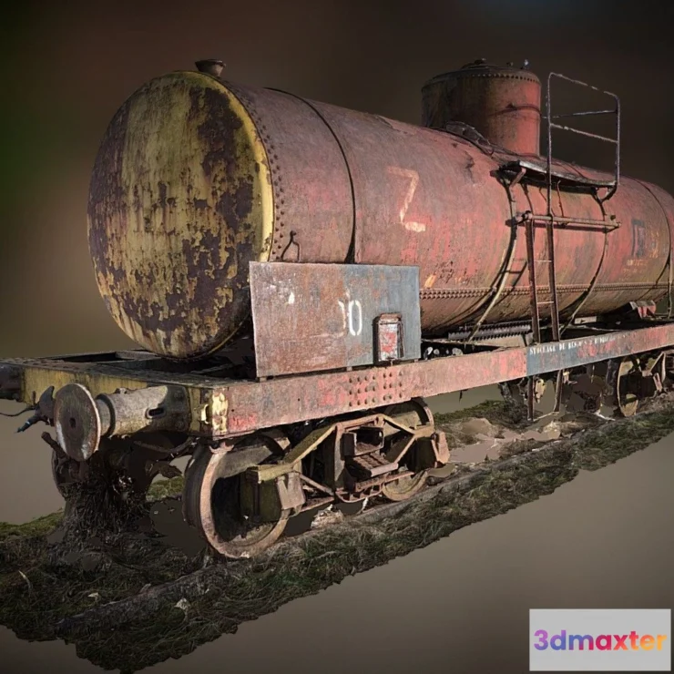1533070 - PBR Game 3D Models - Wagon Citerne 3D Max